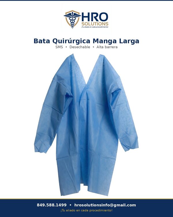 Bata quirúrgica manga larga