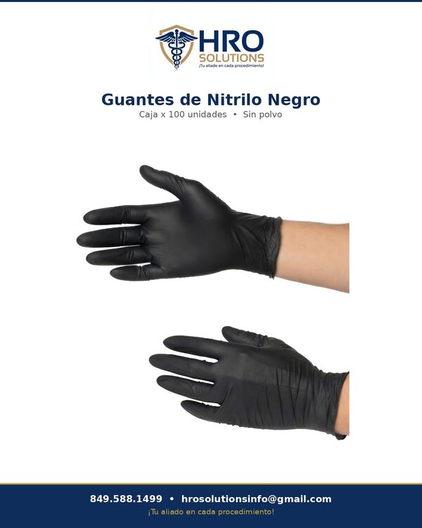 Guantes de nitrilo negro